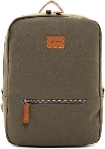 SURI FREY Laptop rugzak Rugzak met laptopvak Milly Backpack Khaki Kaki
