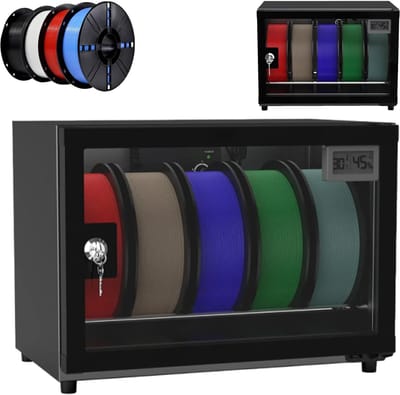 Filament Ontvochtiger - Droogkast - 3D Printen - Slimme PTC Verwarming - 25L Capaciteit - Zwart