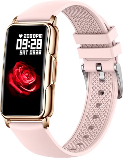 Kiraal Livery - Schitterende Activity Tracker - Stijlvol - Android & iOS - Siliconen - Roze