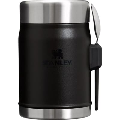Stanley Legendary Food Jar + Spork 0.4L Black 2.0 – compact, lekvrij en dubbelwandig geïsoleerd