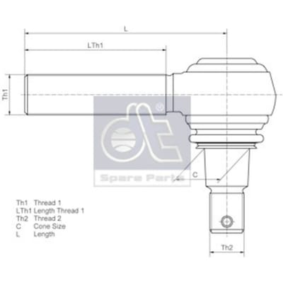 Kogelgewricht, schakelstang DT Spare Parts 2.32108