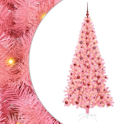 vidaXL - Kerstboom - Roze - 210 - cm - PVC