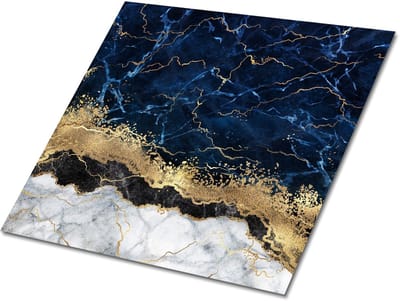 Tulup PVC Tegels - Mariene Abstractie Vinyl Tegels - 30 cm x 30 cm - Veelkleurig Zelfklevende PVC Tegels - Set van 9 - Zelfklevende Vinyl Tegels - Marmer Plaktegels - Vinyl Vloer Tegels - Plaktegels keuken en Badkamer