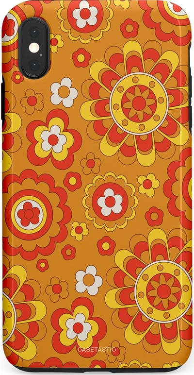 Casetastic Hoesje Geschikt voor Apple iPhone Xs Max - Stijlvolle Beschermende Duo-layer Case - Retro droom