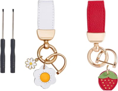 Bloem Tassen Hanger - Sleutelhanger Decoratie - Tassen Verfraaien - Set van Twee - 12.5 x 12.3 cm - Niet gespecificeerd