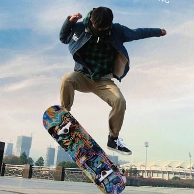 Buitensporten 4 Wielen Volwassen Esdoornhout Skateboard Longboard voor Vermaak