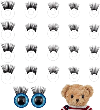 20 Stuks Veiligheidsogen met Wimpers voor Poppen - 12/16/18/20/26mm Veiligheidsogen voor Amigurumi en Pluche Creaties