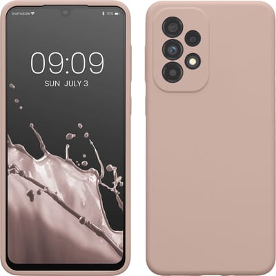 kwmobile telefoonhoesje geschikt voor Samsung Galaxy A33 5G - Hoesje met siliconen coating - Smartphone case in mat oudroze