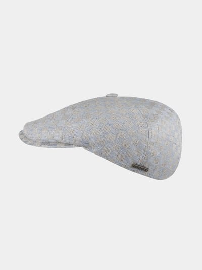 Emad - Linnen flatcap - Licht blauw