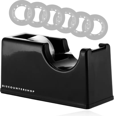 Plakbandhouder Set - Inclusief 7 Rollen Plakband - Zware Tape Dispenser - Essentiële Kantoor- en Schoolbenodigdheden - Bureau Accessoire