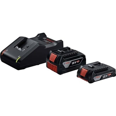 Bosch Professional GBA 18V 2.0 Ah + 4.0 Ah 1600A01ZS9 Oplader Incl. 2 accu's