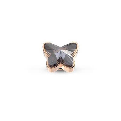Melano Twisted Butterfly Steentje Crystal Silver Night Rosé