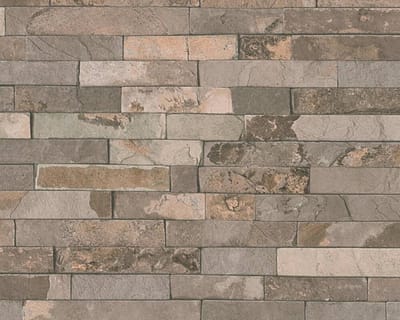 BEIGE BRUINE STENEN BEHANG - Industrieel behang - AS Creation Best of Wood'n Stone 2 35582-2