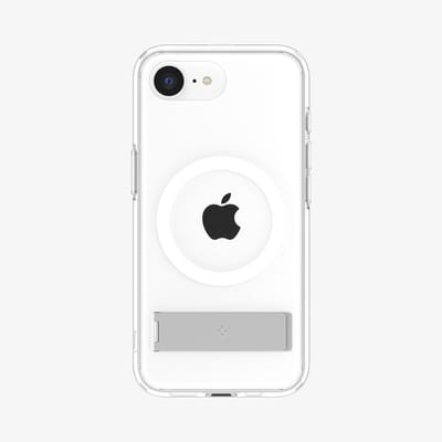 Spigen Hoesje Geschikt voor Apple iPhone 17e / 16e | Slim Armor Essential S MagFit | Compatibel met MagSafe | Back Cover met Uitklapbare Standaard | Transparant