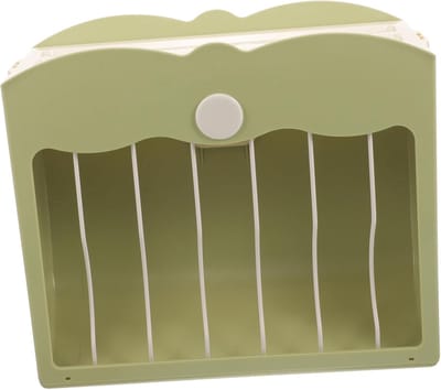 Voerbak voor Knaagdieren - Hooihouder Dispenser - Netjes Voeren - Afneembaar Ontwerp - 25x21x13cm - Lichtgroen