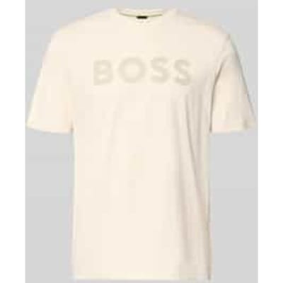 regular fit T-shirt van puur katoen model 'TS_STRUCTURE LOGO 1027473'