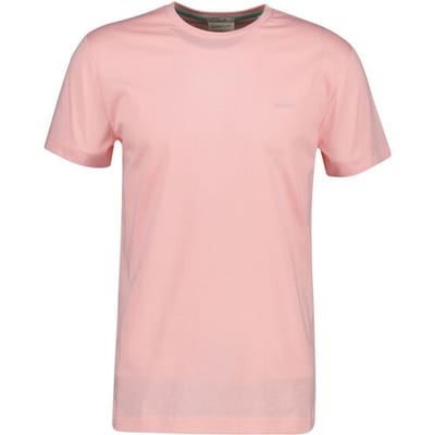 Gant T-Shirt Slim Contrast Logo Short Sleeve Bubbelgum Pink / male