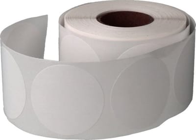1000 Etiketten Stickers Rond 35 mm op Rol Wit - Label Blanco Sticker Gekleurd Sluitzegel - Dappaz