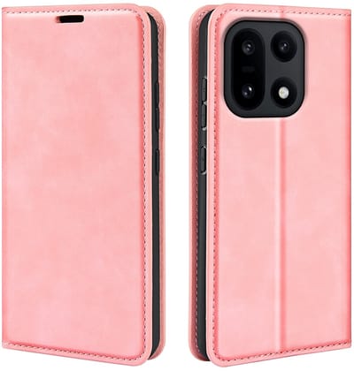 MobyDefend Hoesje - Geschikt voor OnePlus 15 - Luxe Wallet Bookcase (Magnetische Sluiting) - Roze