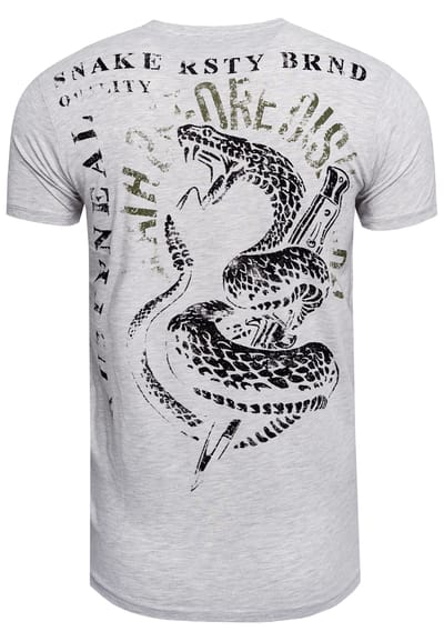 T-shirt met ronde hals en prints