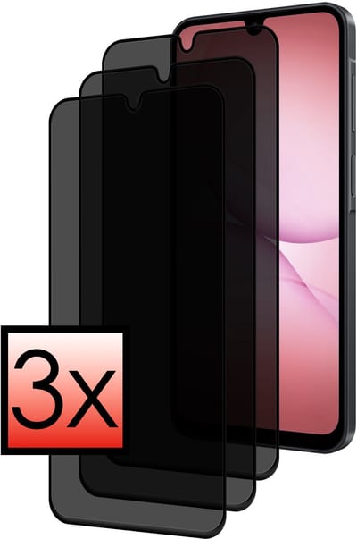 Screenprotector - 3 Stuks - Geschikt voor Samsung Galaxy A17 - Privacy Filter - Beschermglas - Gehard Glas - Tempered Glass - Screen Protector - Anti Spy - Full Display Cover