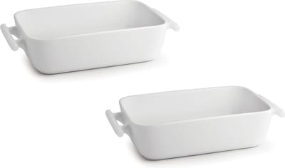 BonBistro Ovenschaal Yong Squito - Wit - 20 x 14 x 6 cm / 1.1 Liter - 2 stuks