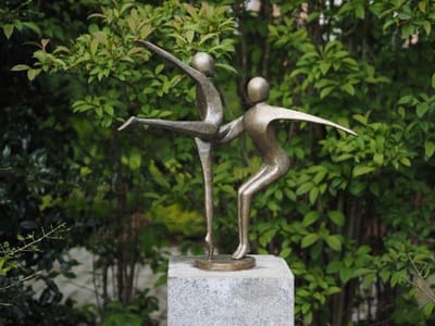 Beeld Brons Abstract Danskoppel | Bronzen Beelden  | Moderne Bronzen Beelden | 1 Jaar Garantie