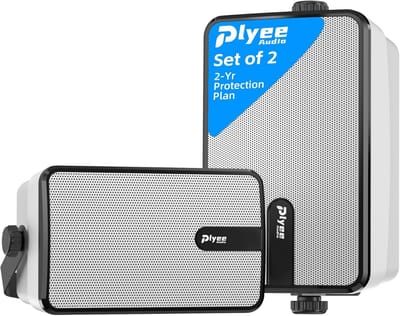 Bluetooth Luidsprekers voor Buiten 250W - Draadloze Synchronisatie, IPX5 Waterdicht, Krachtige Bas, Wandhouder - Set van 2