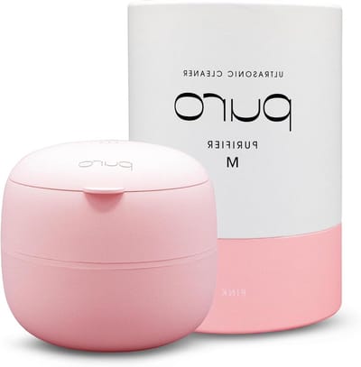 Ultrasone Reiniger - Apparaat Gebitsbeschermer - Hygiënisch Reinigen - Zonder Schrobben - 11.5 x 10.3 cm - Roze