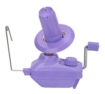 Daity 1 garenwinder - eenvoudig te installeren en te gebruiken - stevige metalen handgreep en tafelklem - handmatige garenwinder met een capaciteit van 113 gram (4 oz) - gemakkelijk te hanteren garen (paars).