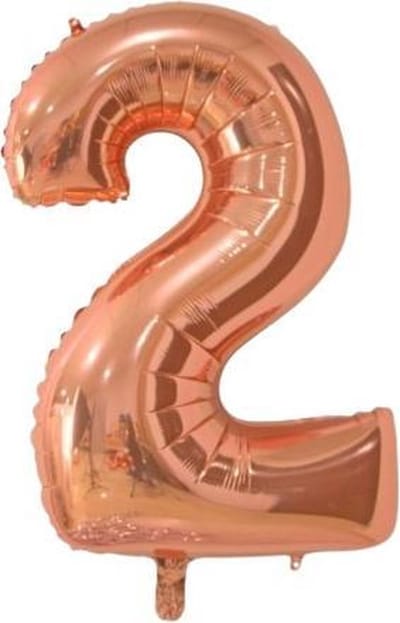 Wefiesta Cijferballon 2 Folie 66 Cm Roségoud