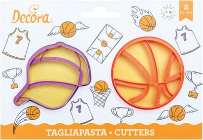 Decora Koekjesuitsteker Plastic - Basketbal pk/2