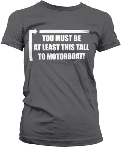 Hybris Dit 'Tall To Motorboat Girly' T-shirt voor dames, donkergrijs