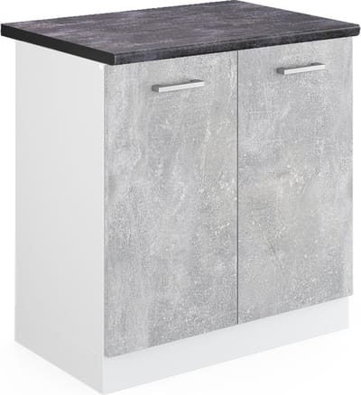 Vicco R-Line Wastafelkast – 80 cm, WB Antraciet Beton