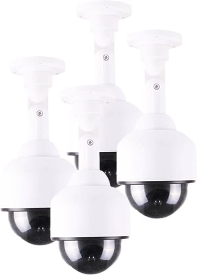 Benson Dummy Beveiligings Camera - 4x - LED dome - kunststof - realistisch - binnen en buiten