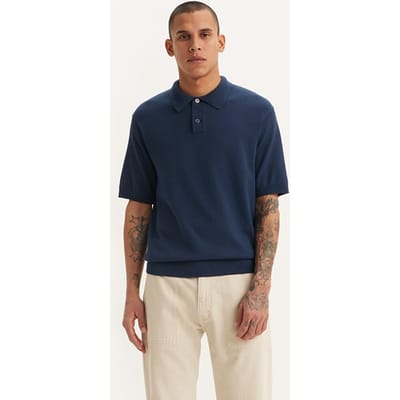 Levi's Sweater Polo Shirt Navy Größe: XS | Poloshirts Outlet | Herren | Blau