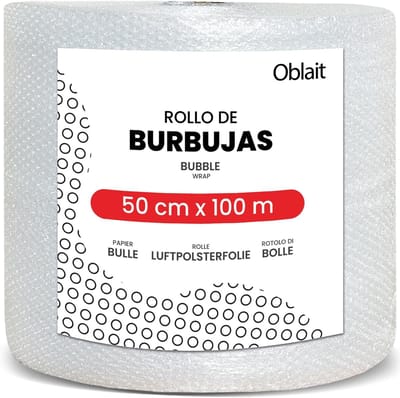 Bubbelfolie - Beschermfolie Verpakking - Verhuizen Verzenden - Luchtblokkeringstechnologie - 50 cm x 100 m - Wit