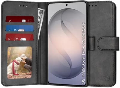 Hoesje geschikt voor Samsung Galaxy S26 Plus - Techsuit Diary Book Wallet Case - Zwart
