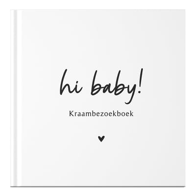 Fyllbooks - Kraambezoekboek - Kraamtijd - Invulboek voor Kraambezoek - Kraamboek - Zwart Wit - Geschikt voor: 66 Gasten