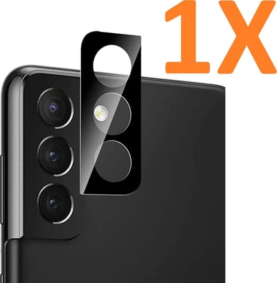 Camera Lens Glass Protector Gehard Glas beschermer - Zwart - 1X - Geschikt voor: Samsung Galaxy S21 FE