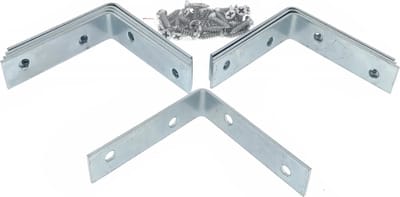 Benson Stoelhoek - IJzer - Verzinkt - Inclusief Schroeven - 60 x 60 x 16 mm - 8 stuks