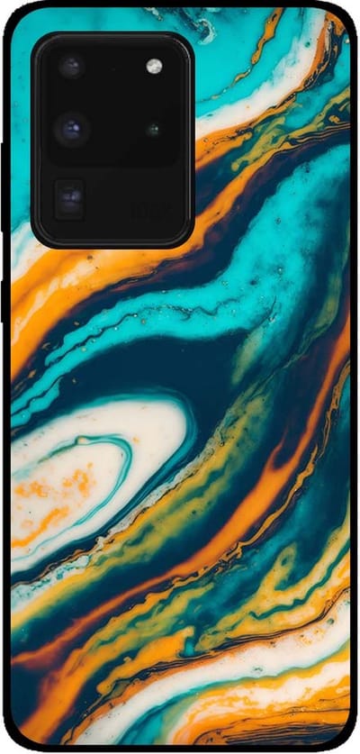Smartphonica Telefoonhoesje voor Samsung Galaxy S20 Ultra marmer look - backcover marmer hoesje - Groen geschikt voor Samsung Galaxy S20 Ultra