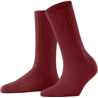 FALKE Cosy Wool Boot eenkleurig wol sokken dames rood - maat 35-38