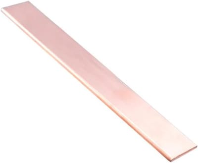 Koperen Platte Balk - Metaal Profiel - Bouw Projecten - Zuiver Materiaal - 6x20x500 mm