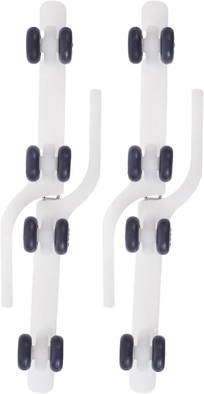 Gordijnrollen Set - Gordijnrunners Accessoires - Soepel Gordijn Gebruik - Magnetische Sluiting - 4.2 x 16.7 cm - Wit