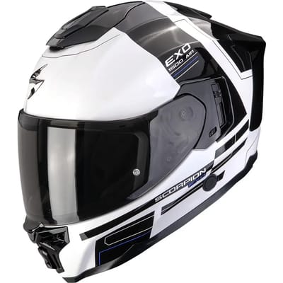 Scorpion EXO-1500 Dual White Black Blue - Integraalhelm - Maat S - Motorhelm - ECE 22-06 gekeurd