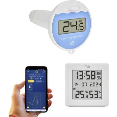 TFA Dostmann TFA.me Starter Set mit WLAN Gateway und Poolsender 35.8110.02 Zwembadthermometer Wit