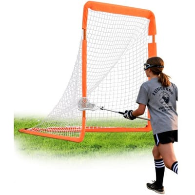 VEVOR Lacrossedoel, 120 x 120 cm, klein lacrossenet voor kinderen, opvouwbaar en draagbaar lacrossedoel met draagtas, ijzeren frame, trainingsapparatuur voor in de achtertuin, snel en eenvoudig op te zetten, perfect voor jongeren
