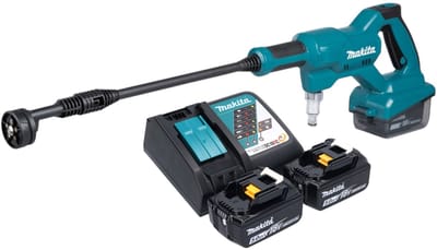 Makita DHW 180 RT accudrukreiniger 18 V 24 bar + 2x accu 5.0 Ah + lader