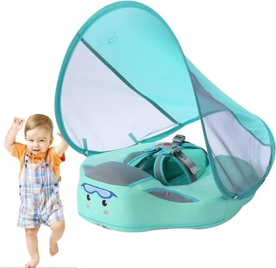 Zwemhulp Baby - Baby Zwemring - Veilig Zwemmen - Kantelveilig Design - 3-24 Maanden - Groen